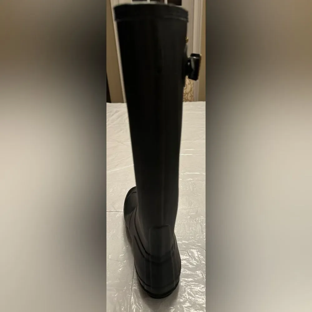 Hunter Women’s Original Tall Waterproof Solid Matte Black Size US 7